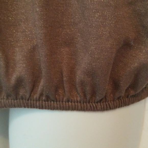 🍁SALE🍁 French Laundry Peasant Top Brown & Gold - Picture 3 of 7